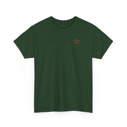 Unisex Heavy Cotton Tee - Motiv: Front Logo & Rückseite Lina, Neck Label