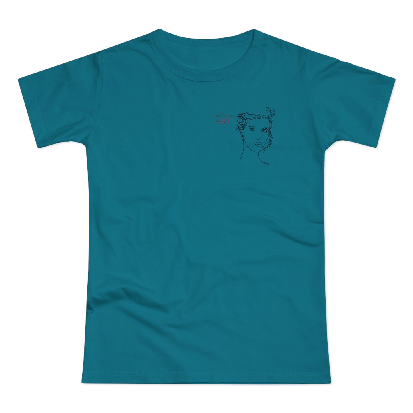 Single Jersey Women's T-shirt - hell - Motiv: Helena, H 11,5 cm
