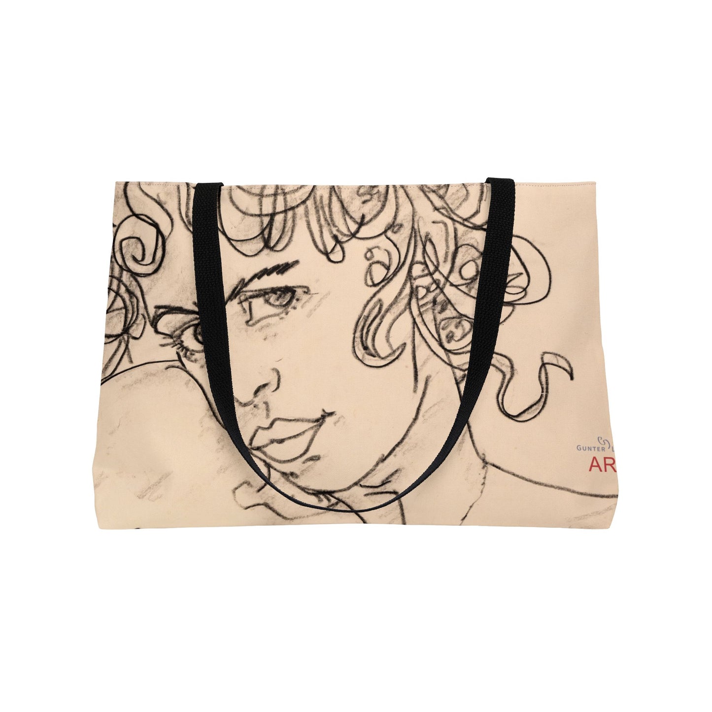 Weekender Tote Bag - Front Karla & Rückseite Lisa, Natur