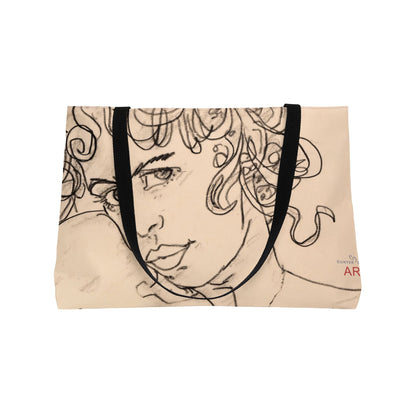Weekender Tote Bag - Front Karla & Rückseite Lisa, Natur