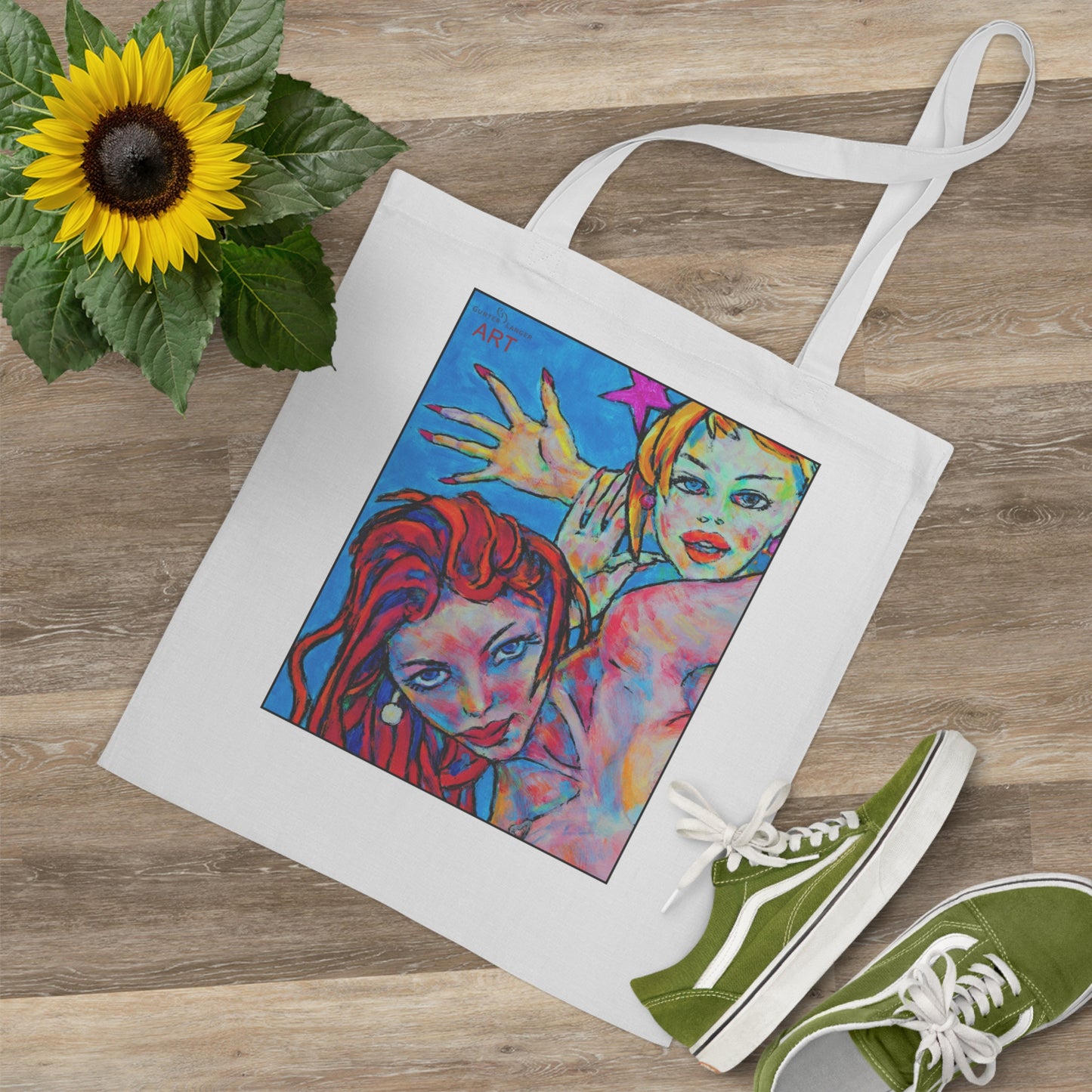 Tote Bag - Motiv: Valea und Sophia, einseitig bedruckt, H30,5 cm