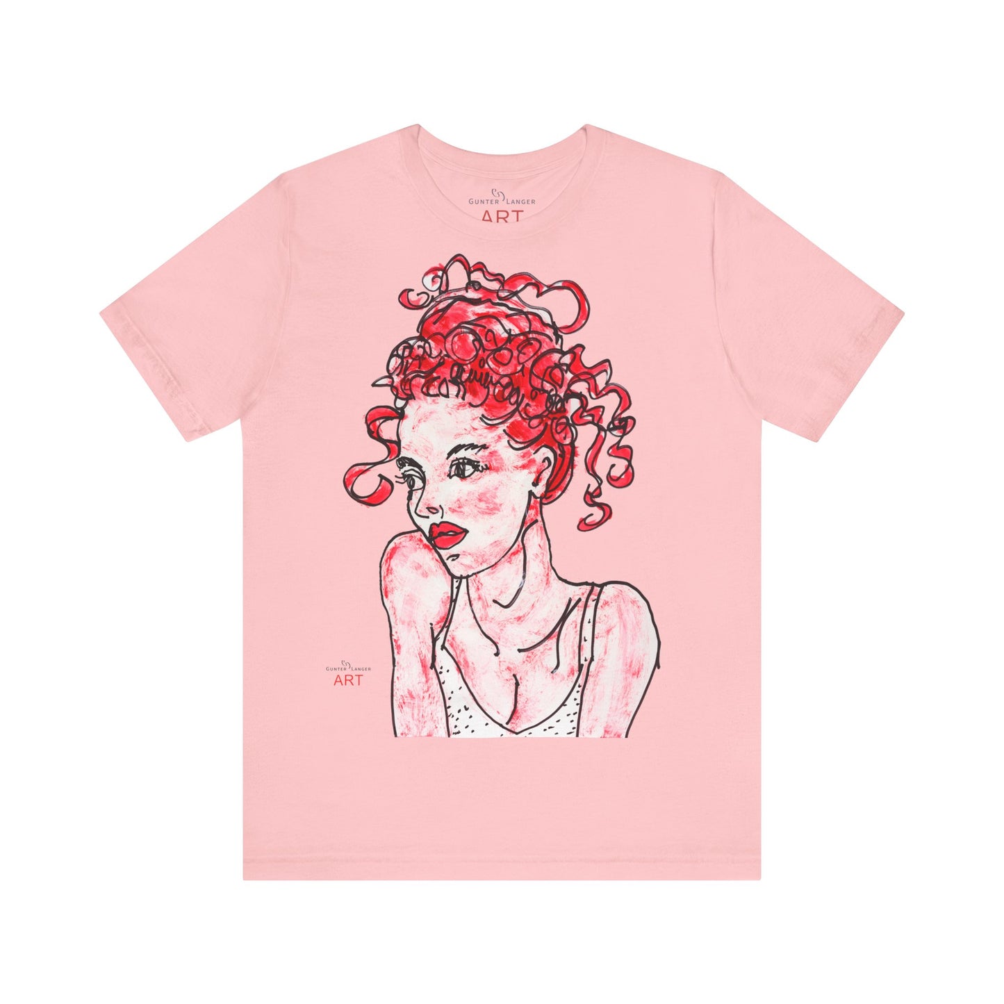 Unisex Jersey Short Sleeve Tee - Motiv: Front Mila, H 49 cm