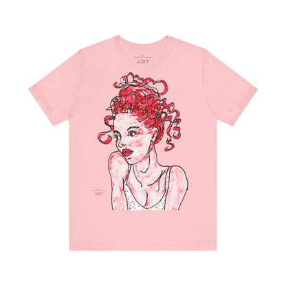 Unisex Jersey Short Sleeve Tee - Motiv: Front Mila, H 49 cm