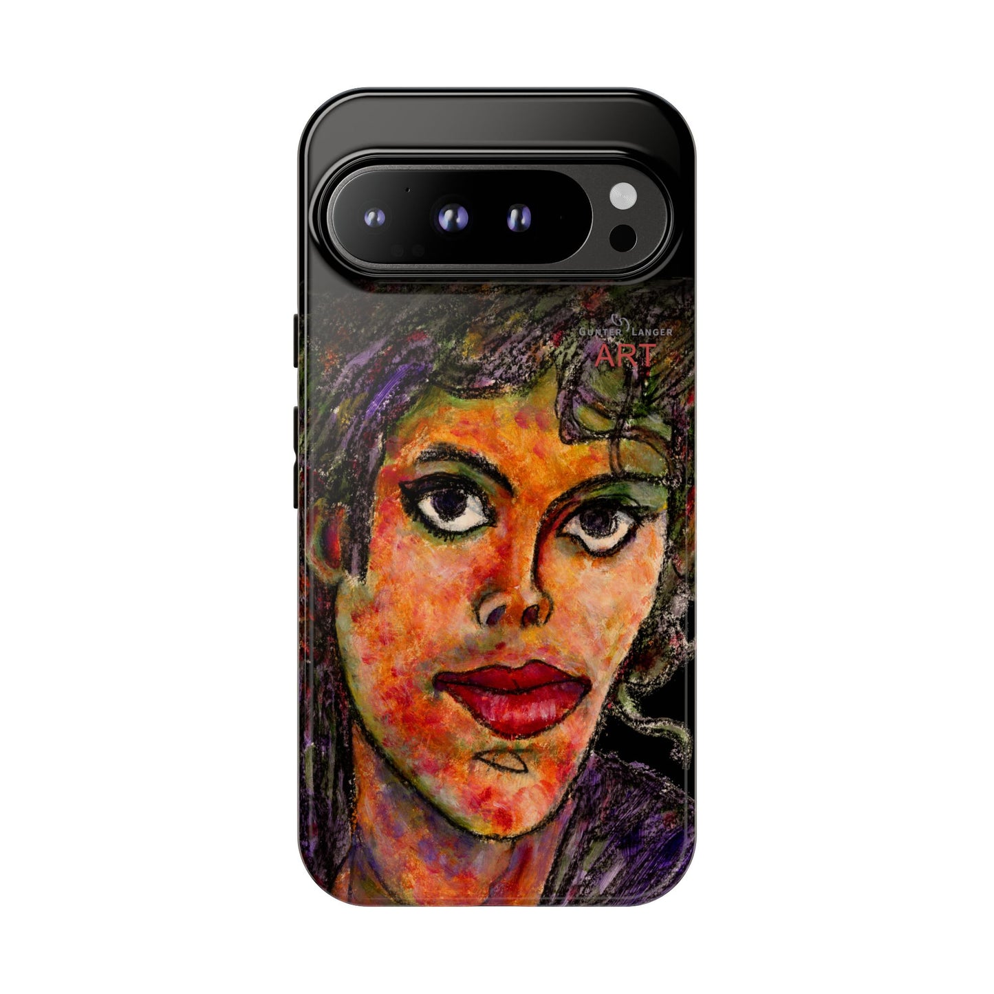 Tough Cases - Google Pixel - Samsung Galaxy - Motiv: MJ, Schwarz