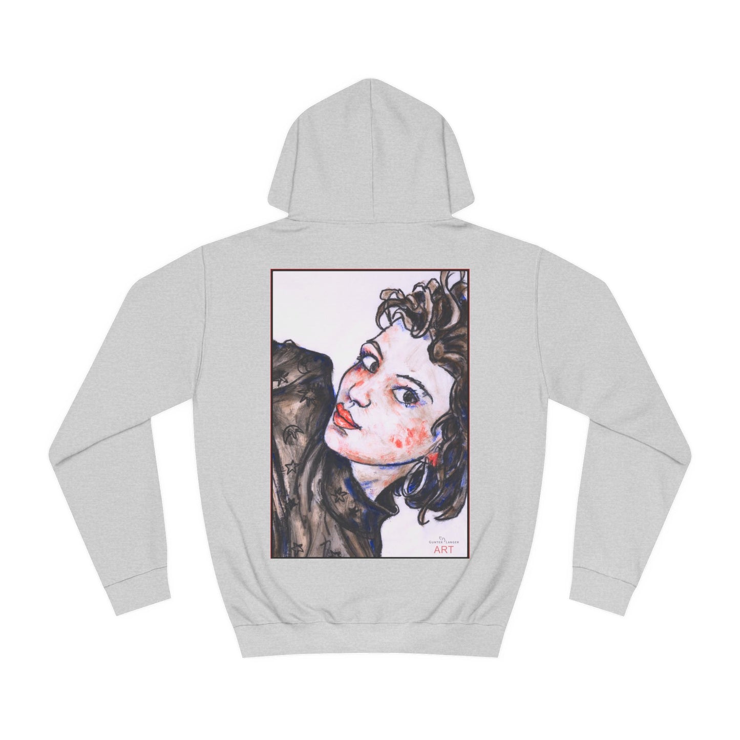 Unisex College Hoodie - Motiv: Front Annette (Ausschnitt) & Rückseite Annette