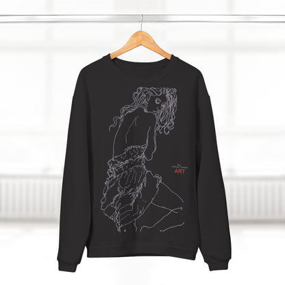 Unisex Sweatshirt - Motiv: Front Giselle H49 cm & Rückseite Giselle,  H49 cm (grau)