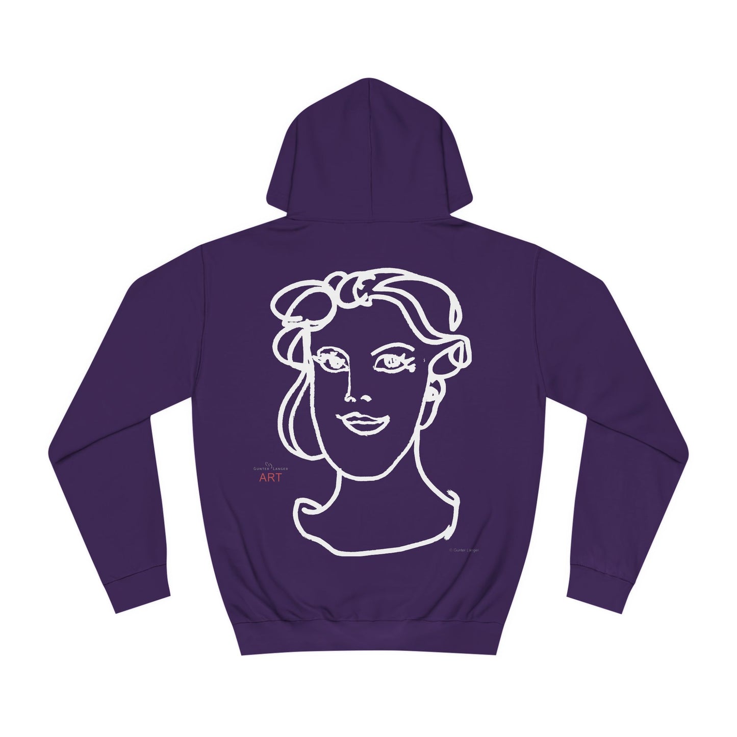 Unisex College Hoodie - Motiv: Front Lars & Rückseite Gia (weiß)