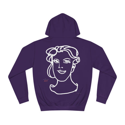 Unisex College Hoodie - Motiv: Front Lars & Rückseite Gia (weiß)