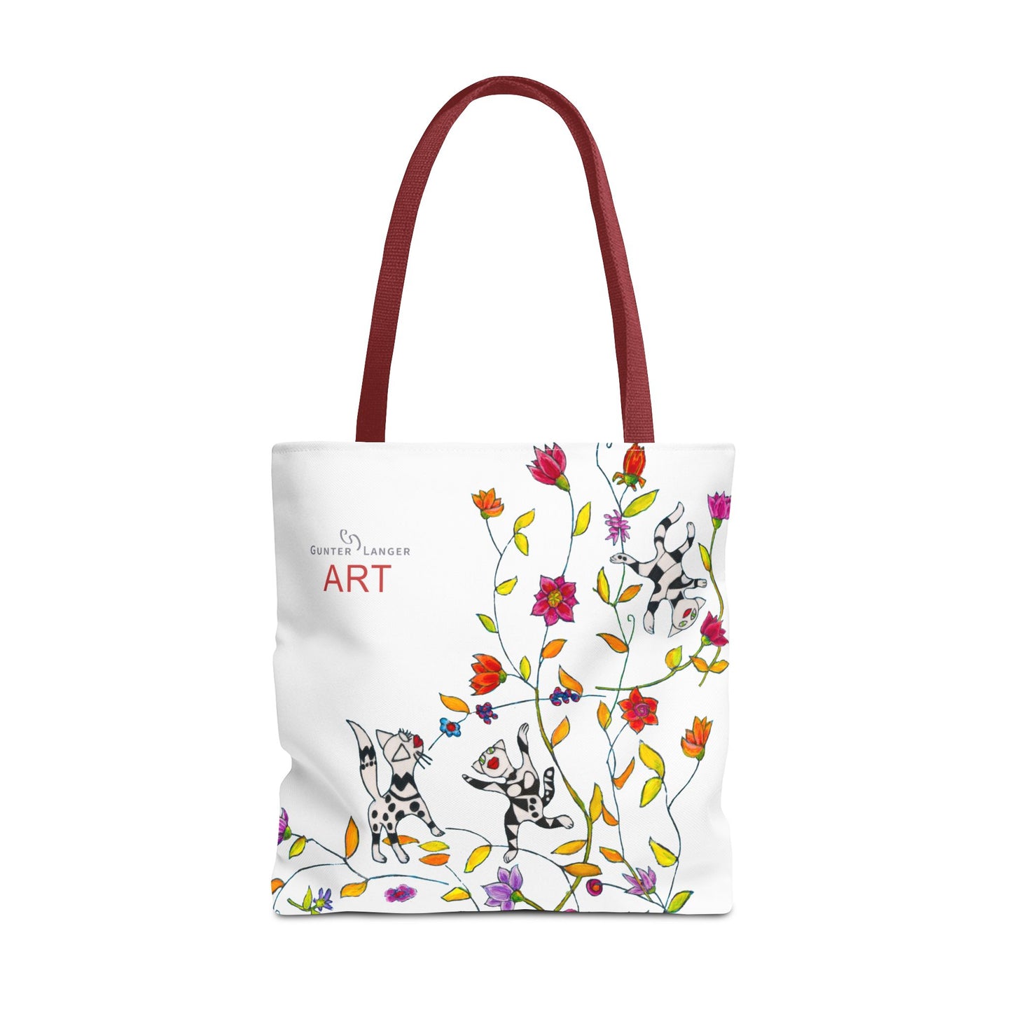Tote Bag (AOP) - Motiv: Drei Karierte Katzen