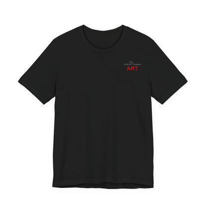 Unisex Jersey Short Sleeve Tee - Motiv: Front Logo & Rückseite Julia, H 49 cm