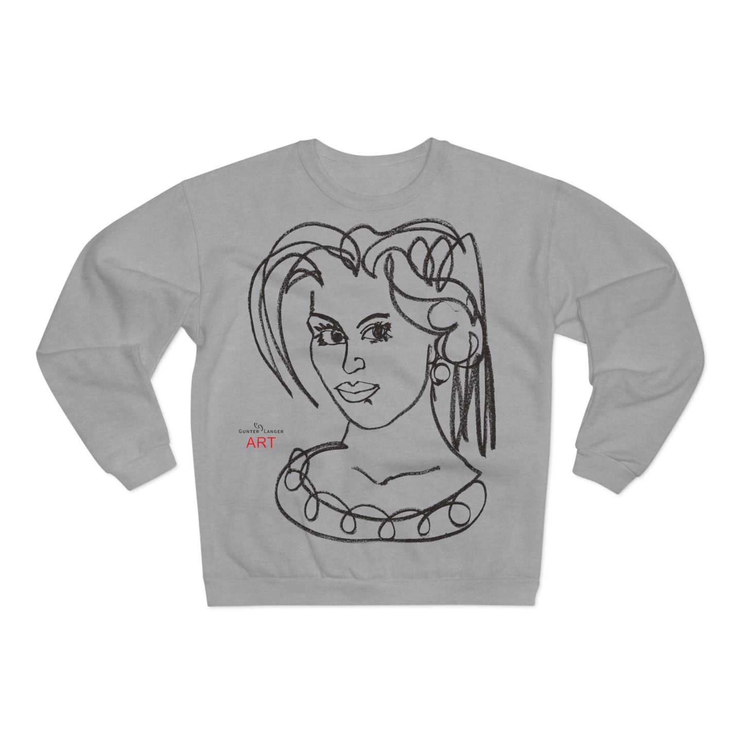Copy of Unisex Crew Neck Sweatshirt (EU) - Motiv: Front Magda und Rückseite Magda, H 59 cm