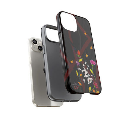 Tough Cases - iPhone - Motiv: Katze schwebt und Ranken, H 7,73 cm, Mikado3