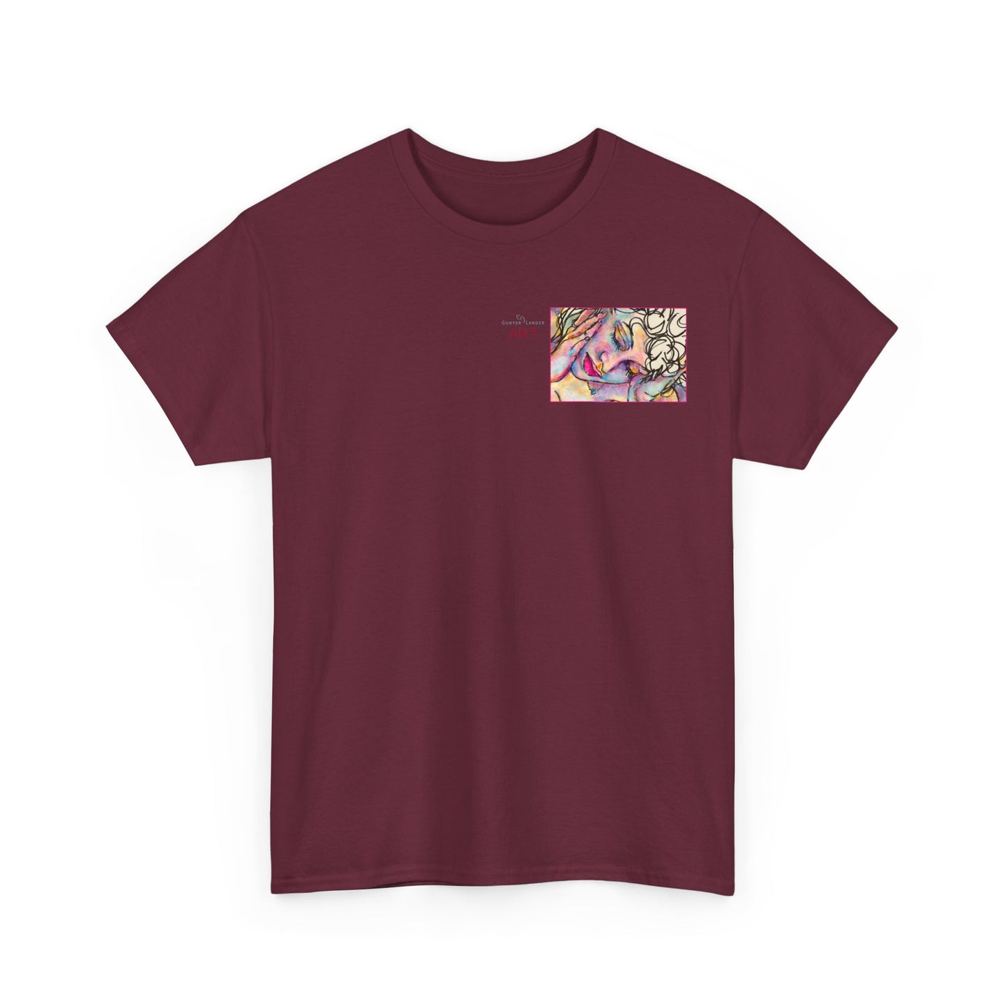 Unisex Heavy Cotton Tee - Motiv:  Motiv: Front Mara, H 9 cm & Rückseite Mara, H 27 cm