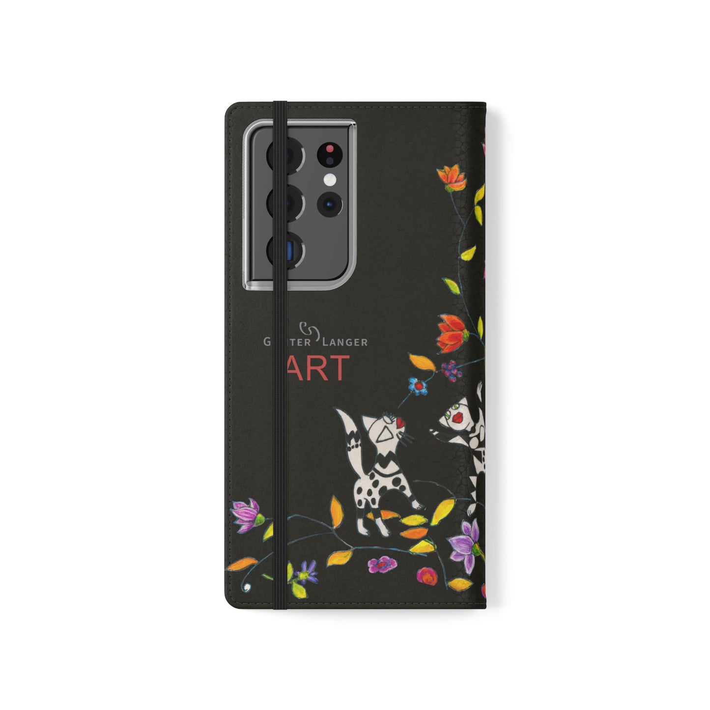 Flip Cases - Motiv: Waldnymphen, Schwarz, Seifenblasen