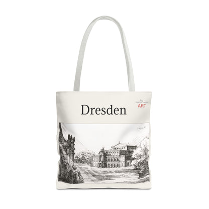 Tote Bag (AOP) - Motiv: Dresden -  Semperoper, Bleistift