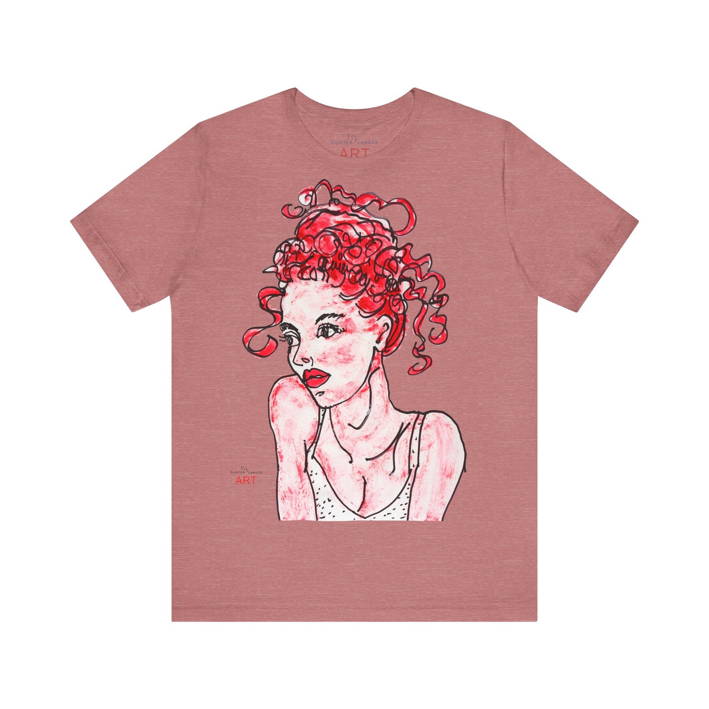 Unisex Jersey Short Sleeve Tee - Motiv: Front Mila, H 49 cm