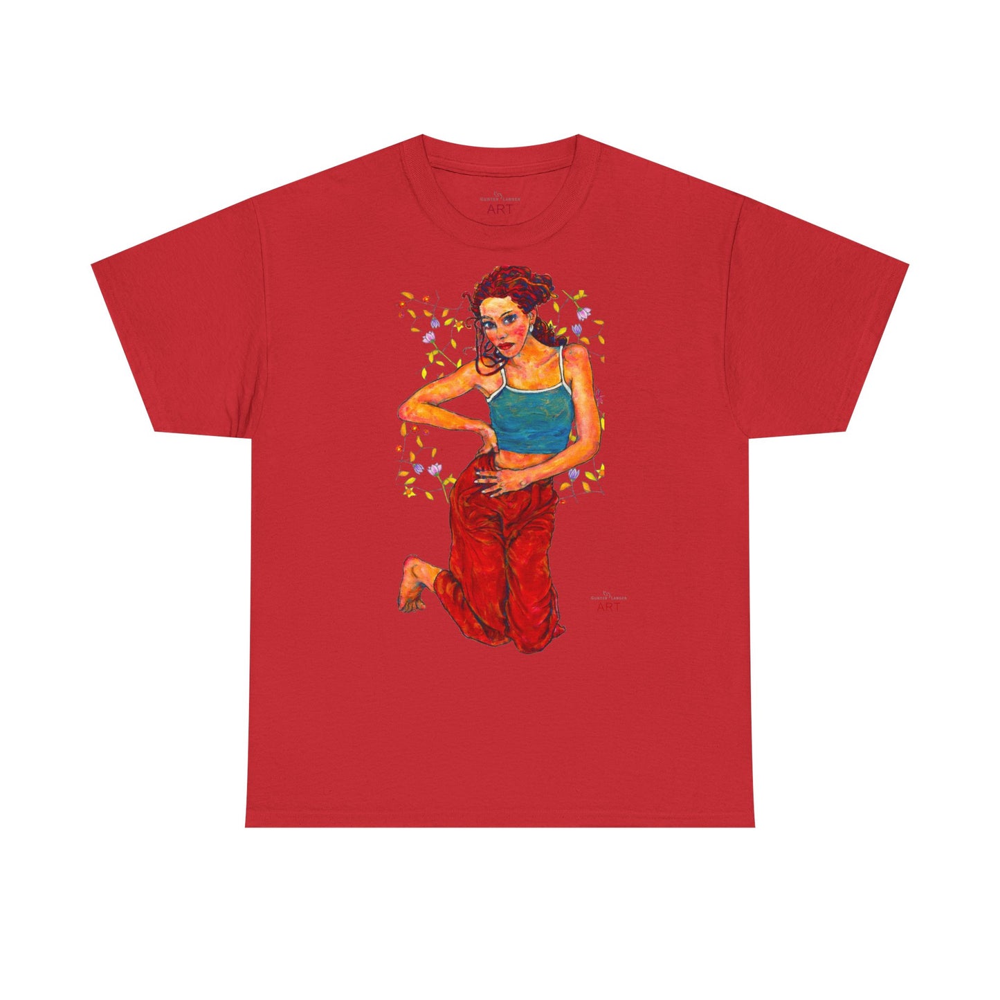 Unisex Heavy Cotton Tee - Motiv: Motiv Lea, Ranken, 49cm, Neck Label