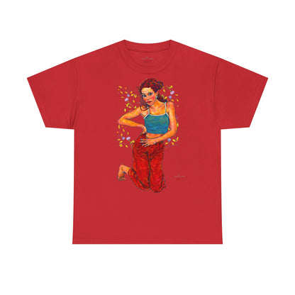 Unisex Heavy Cotton Tee - Motiv: Motiv Lea, Ranken, 49cm, Neck Label