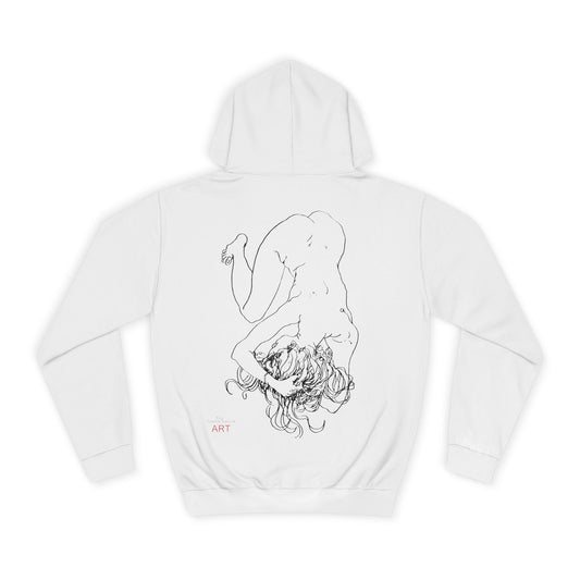 Unisex College Hoodie - Motiv: Rückseite Alisha, H 49 cm