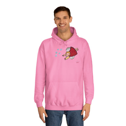 Unisex College Hoodie - Motiv: Front Engel 3, H 14 cm