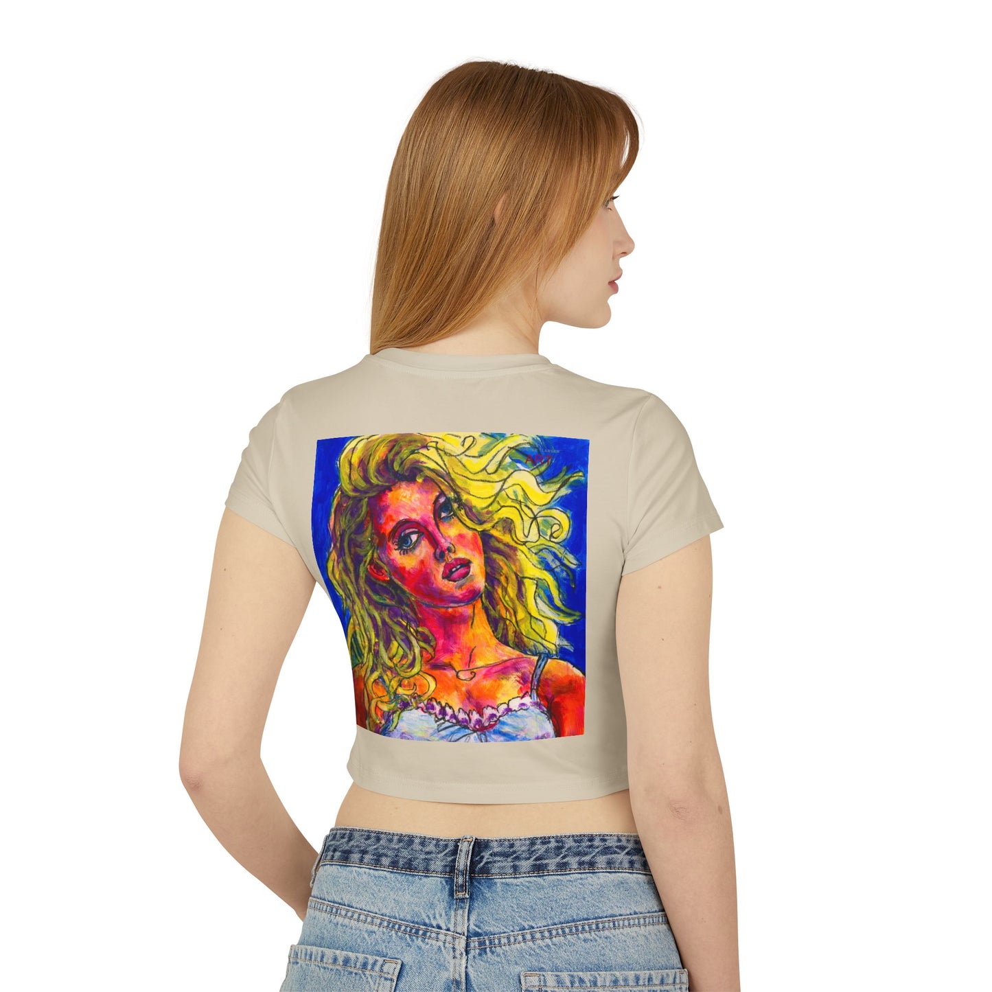 Women's Baby Tee - Motiv: Front Mascha, H36 cm & Rückseite Mascha, H 9,5 cm