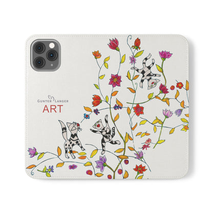 Flip Cases - Motiv: Drei Karierte Katzen auf weiß