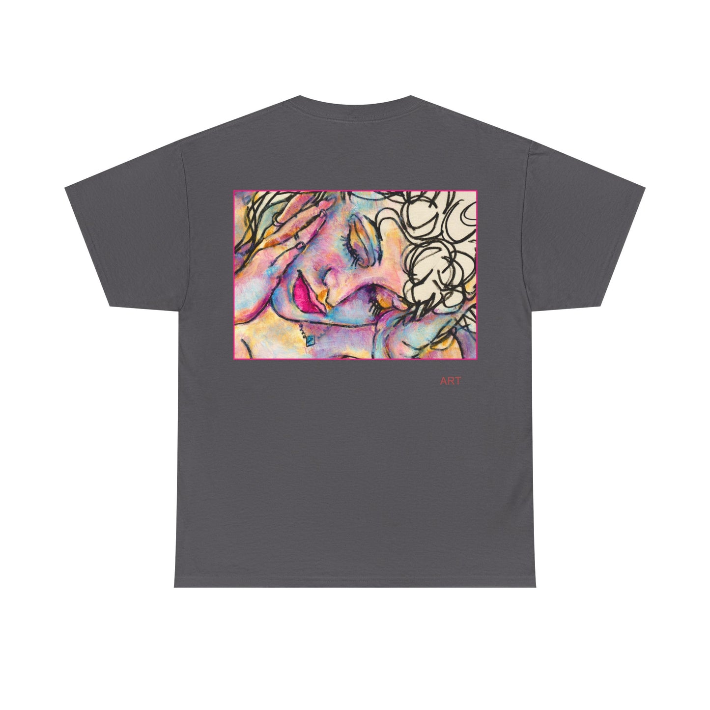 Unisex Heavy Cotton Tee - Motiv:  Motiv: Front Mara, H 9 cm & Rückseite Mara, H 27 cm