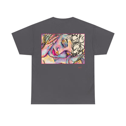 Unisex Heavy Cotton Tee - Motiv:  Motiv: Front Mara, H 9 cm & Rückseite Mara, H 27 cm