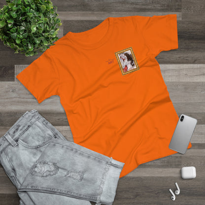 Single Jersey Women's T-shirt - hell - Motiv: Bei dir, H 11 cm