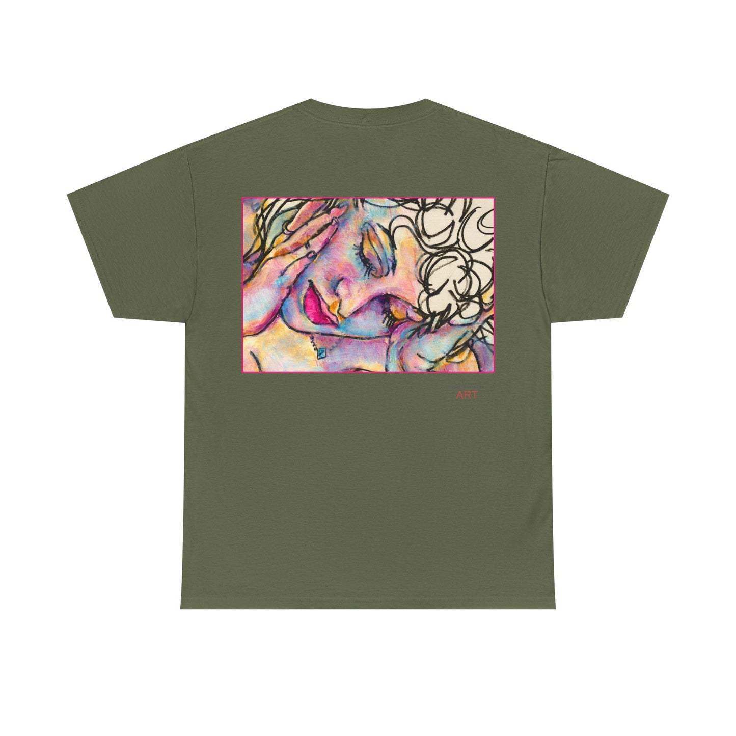 Unisex Heavy Cotton Tee - Motiv:  Motiv: Front Mara, H 9 cm & Rückseite Mara, H 27 cm