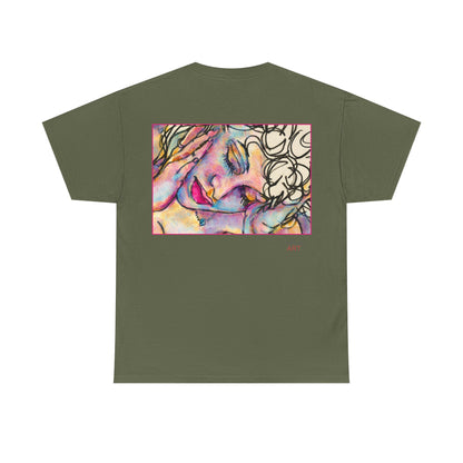 Unisex Heavy Cotton Tee - Motiv:  Motiv: Front Mara, H 9 cm & Rückseite Mara, H 27 cm