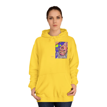 Unisex College Hoodie - Motiv: Front Hanna & Rückseite Hanna (violett)