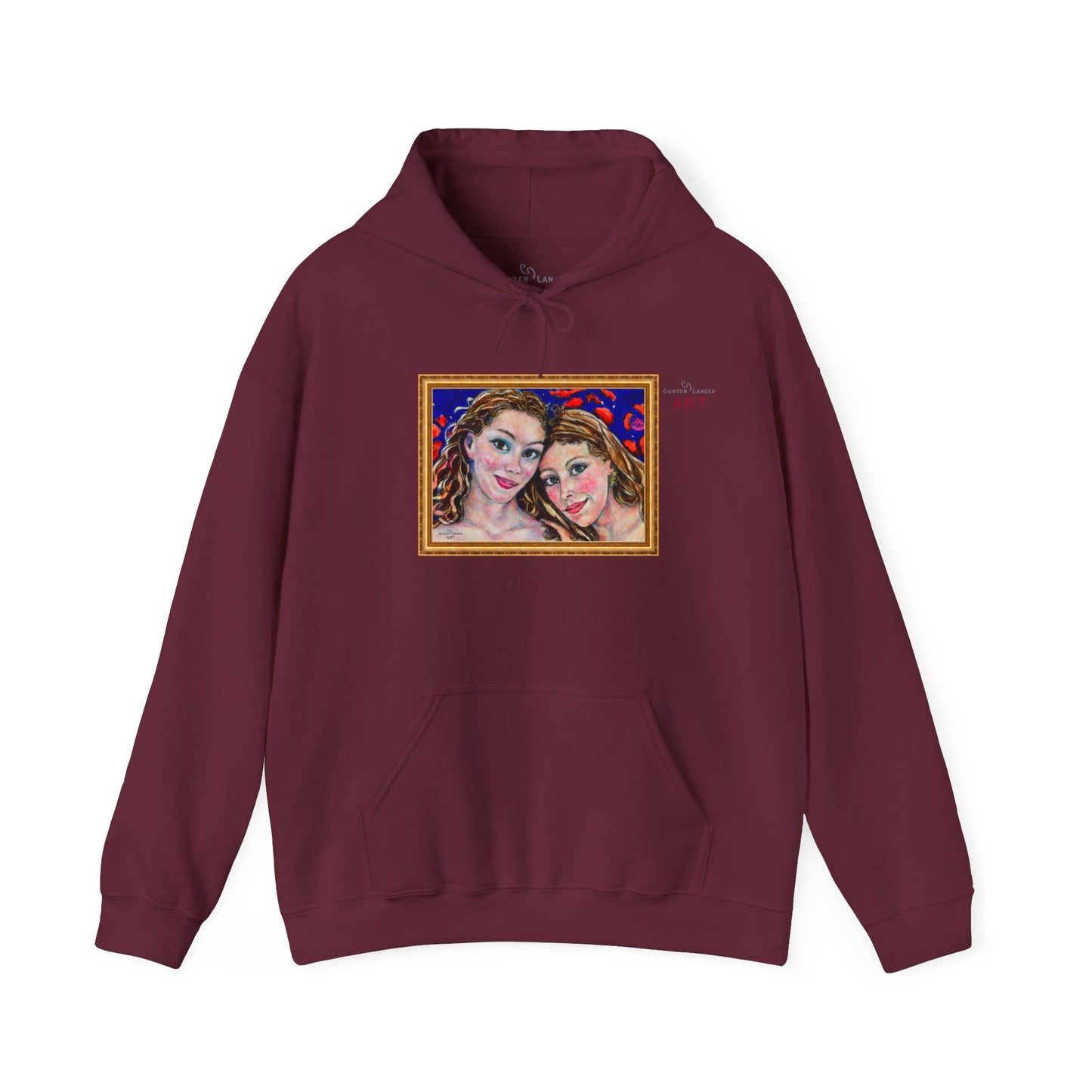 Unisex Heavy Blend™ Hooded Sweatshirt - Motiv: Front "Freundinnen" H 17,5 cm