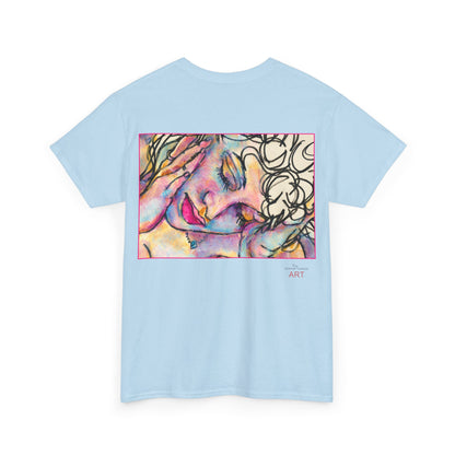 Unisex Heavy Cotton Tee - Motiv:  Motiv: Front Mara, H 9 cm & Rückseite Mara, H 27 cm