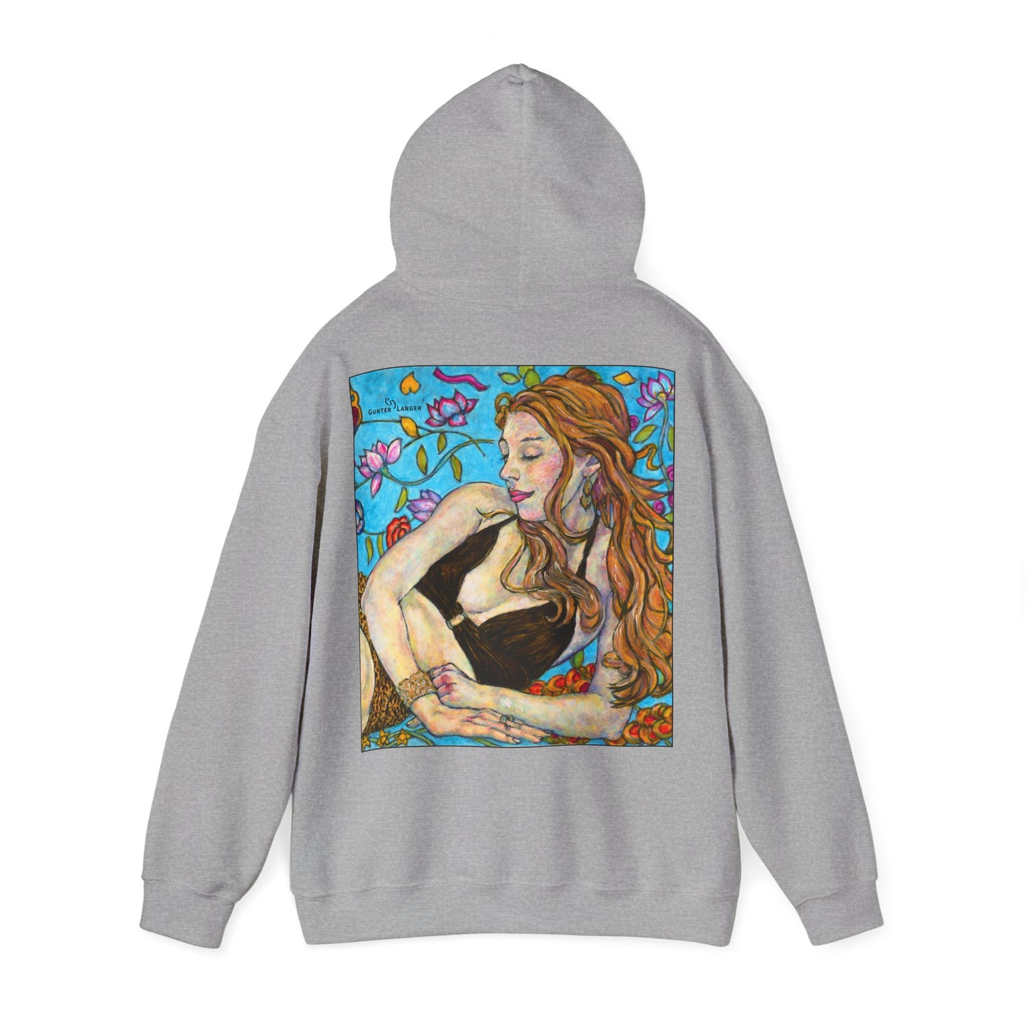 Unisex Heavy Blend™ Hooded Sweatshirt - Motiv: Front Ida, (Ausschnitt H 8,5 cm) & Rückseite Ida, H 42,5 cm
