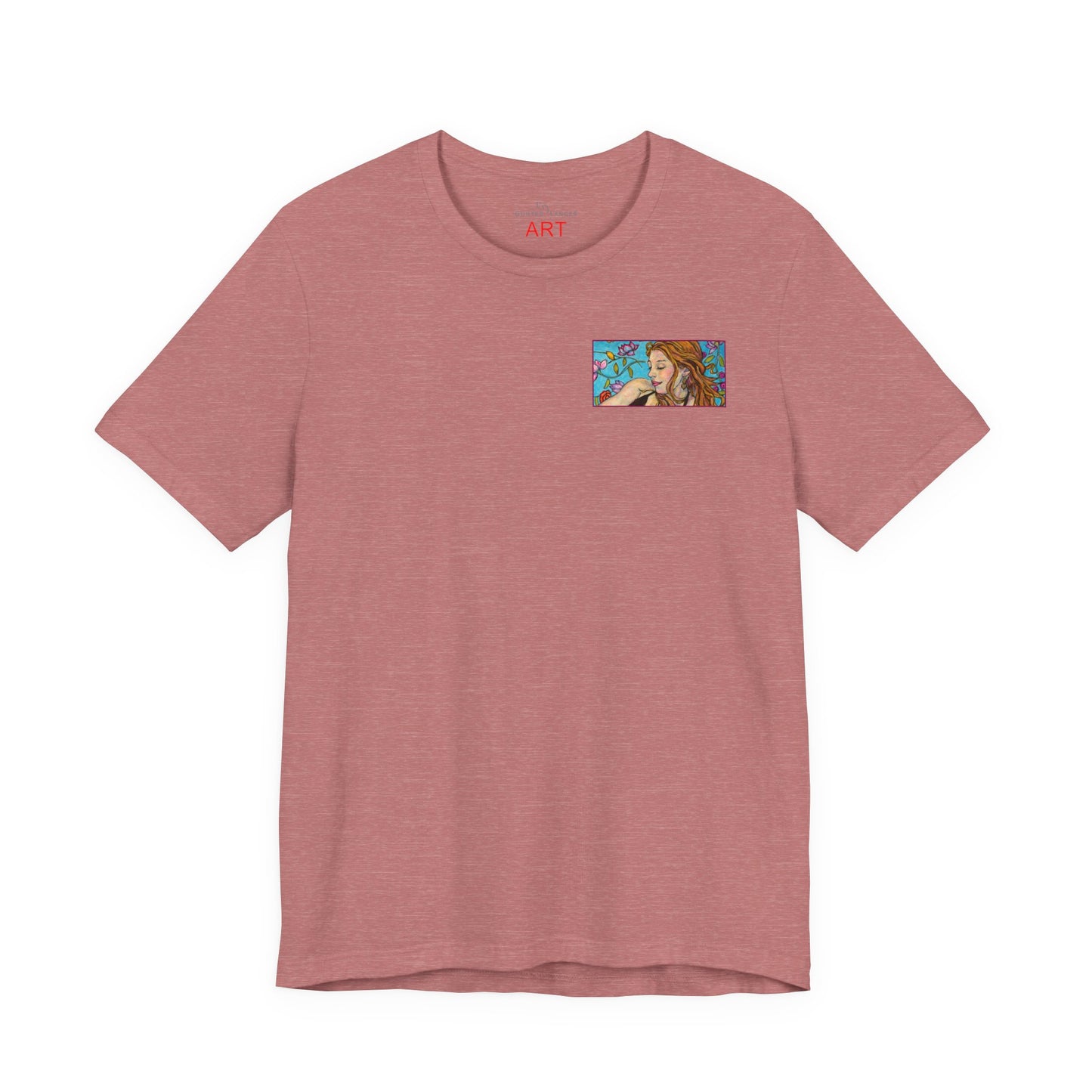 Unisex Jersey Short Sleeve Tee - Motiv: Ida (Ausschnitt H 5,8 cm) & Rückseite Ida, H 26 cm