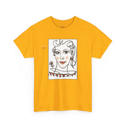 Unisex Heavy Cotton Tee - Motiv:  Front Lina, Neck Label