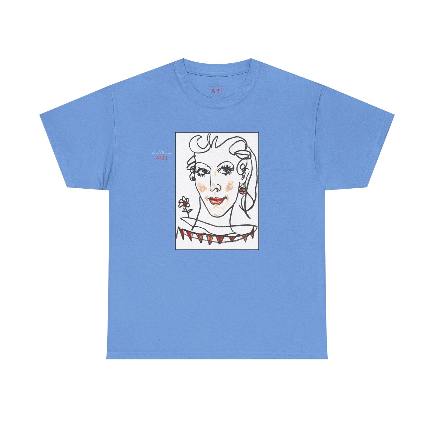 Unisex Heavy Cotton Tee - Motiv:  Front Lina, Neck Label