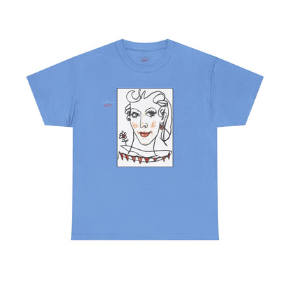 Unisex Heavy Cotton Tee - Motiv:  Front Lina, Neck Label