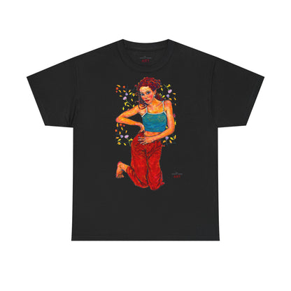 Unisex Heavy Cotton Tee - Motiv: Motiv Lea, Ranken, 49cm, Neck Label