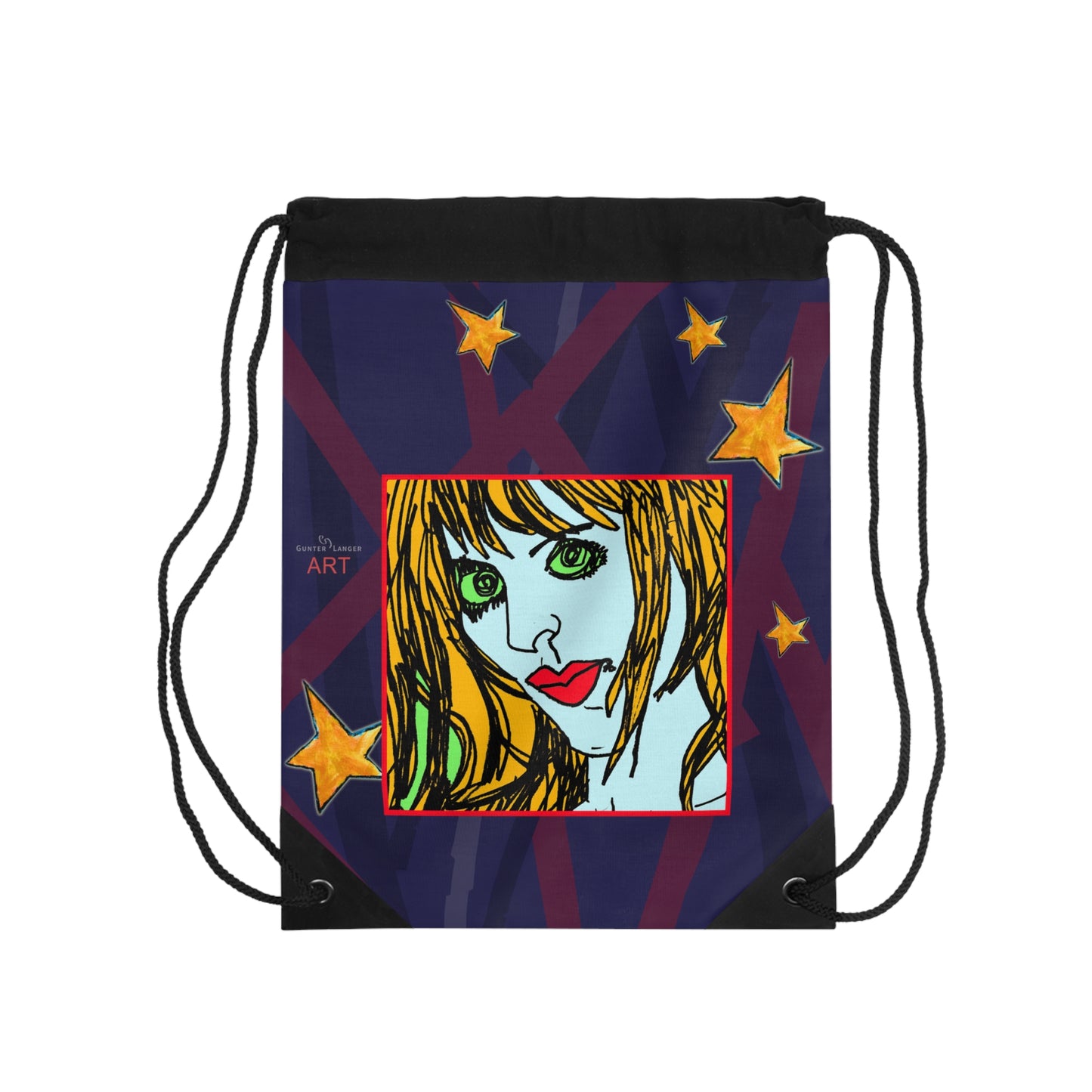 Drawstring Bag - Motiv: Vorderseite und Rückseite, Natalie