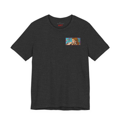 Unisex Jersey Short Sleeve Tee - Motiv: Ida (Ausschnitt H 5,8 cm) & Rückseite Ida, H 26 cm