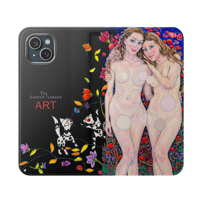 Flip Cases - Motiv: Waldnymphen, Schwarz, Seifenblasen