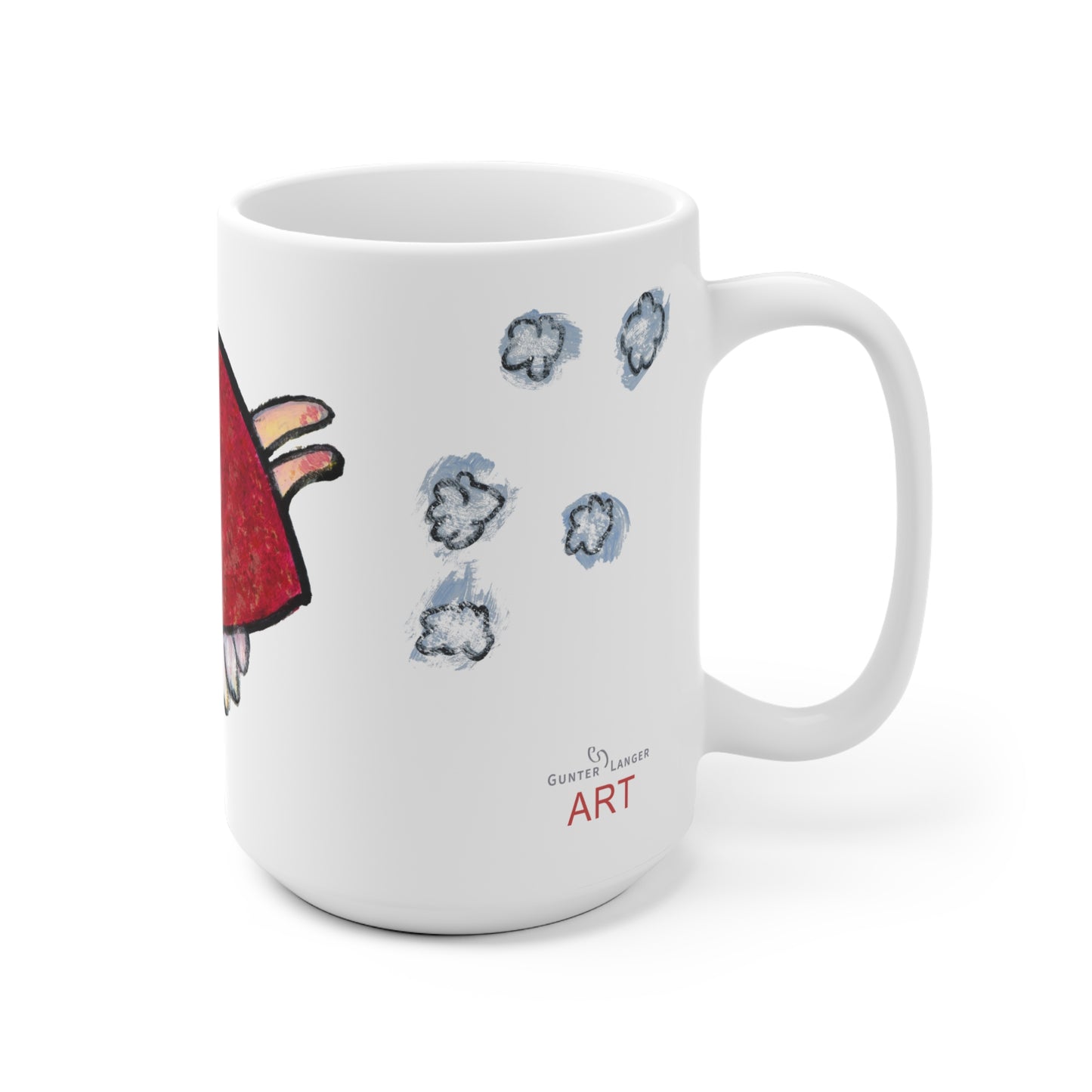 Ceramic Mug (EU) - Motiv: Engel 3 mit Schneeflocken