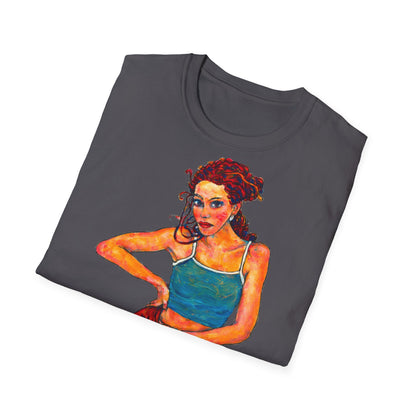 Unisex Softstyle T-Shirt - Motiv: Front Lea, H 49 cm