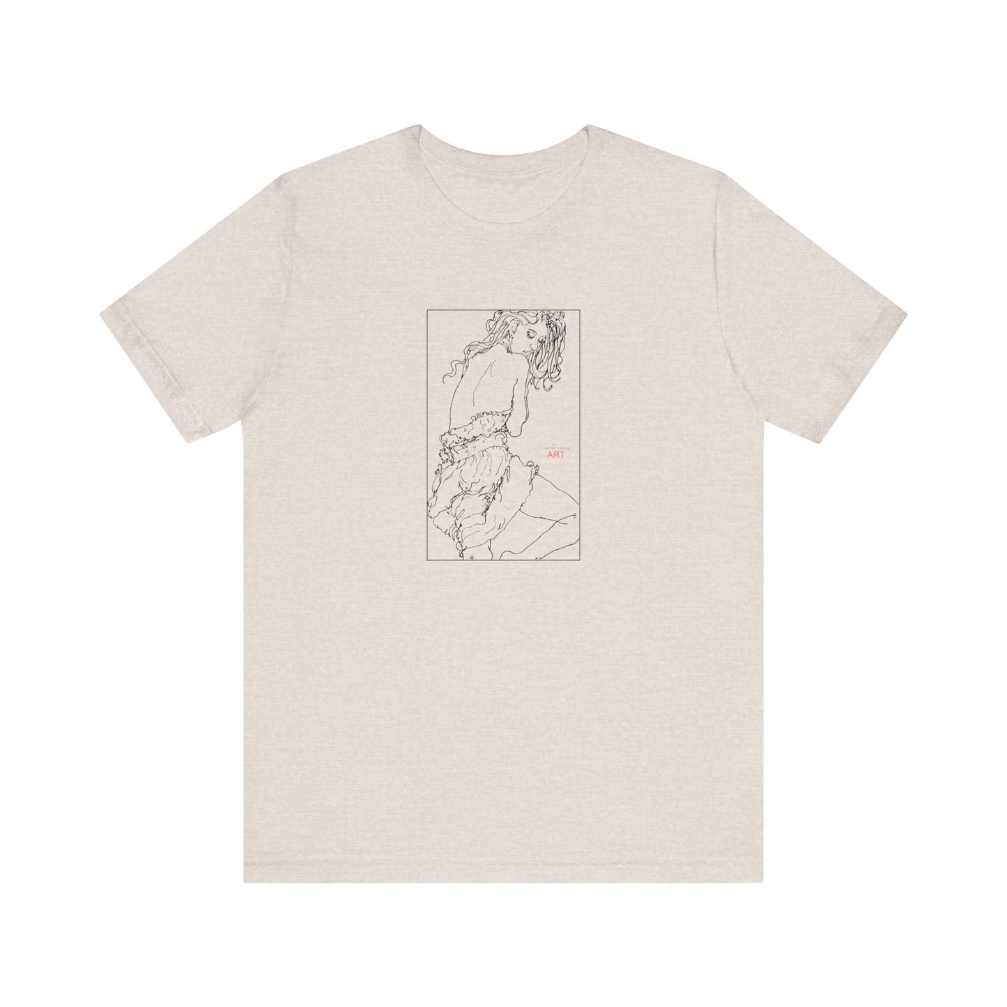 Unisex Jersey Short Sleeve Tee - Motiv: Front Giselle, im Kasten H 25 cm