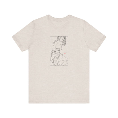 Unisex Jersey Short Sleeve Tee - Motiv: Front Giselle, im Kasten H 25 cm