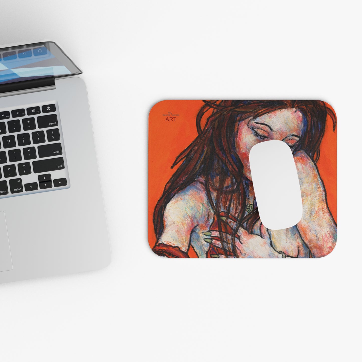Mouse Pad (Rectangle) - Motiv: Rosa, Ausschnitt