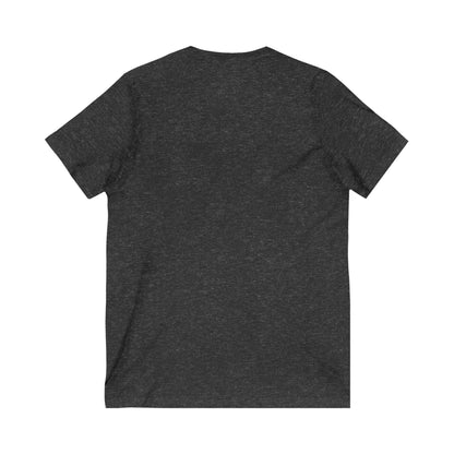 Unisex Jersey Short Sleeve V-Neck Tee - Motiv: Front Lars orange-braun