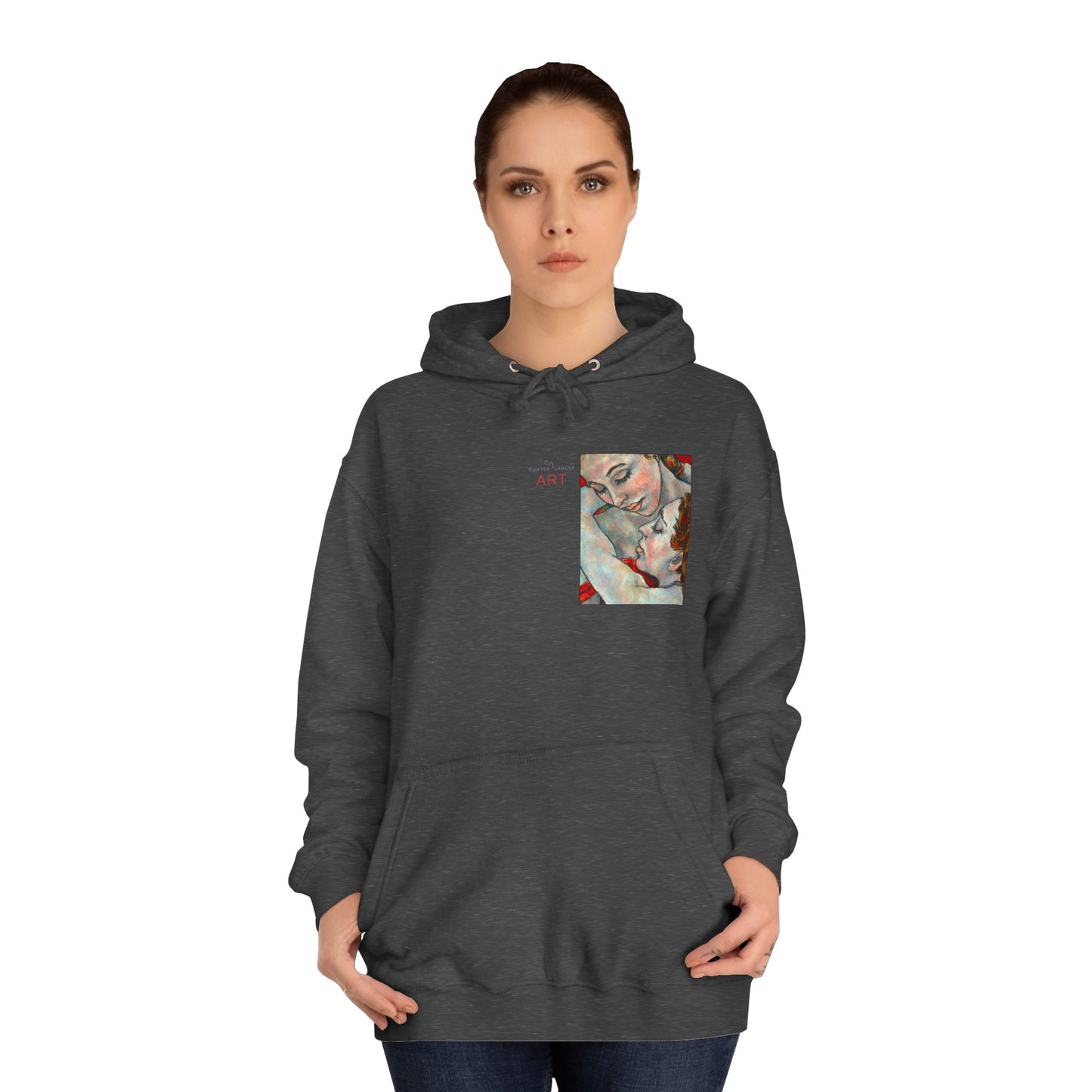 Unisex College Hoodie - Motiv: Front Nähe & Rückseite Nähe (gerahmt)